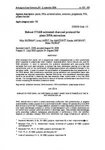 Robust CTAB-activated charcoal protocol for plant