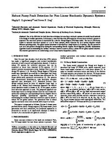 Robust Fuzzy Fault Detection for Non-Linear ... - Semantic Scholar