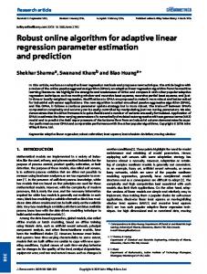 Robust online algorithm for adaptive linear ... - Wiley Online Library