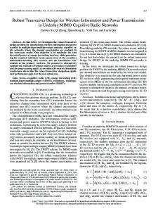 Robust Transceiver Design for Wireless ... - Semantic Scholar