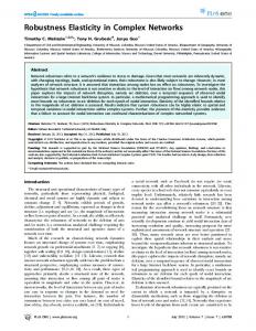 Robustness Elasticity in Complex Networks - Semantic Scholar