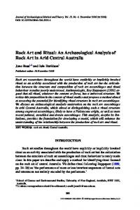 Rock Art and Ritual: An Archaeological Analysis of Rock Art in Arid ...