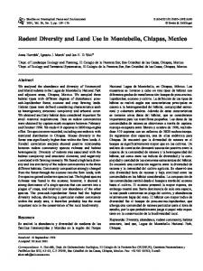 Rodent Diversity and Land Use in Montebello, Chiapas, Mexico