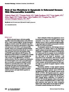 Role of bax Mutations in Apoptosis in Colorectal Cancers With ...