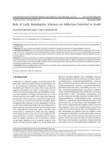 Role of Early Maladaptive Schemas on Addiction ... - BioMedSearch