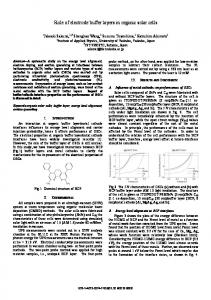 Role of electrode buffer layers in organic solar cells - IEEE Xplore