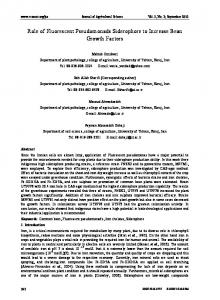 Role of Fluorescent Pseudomonads Siderophore