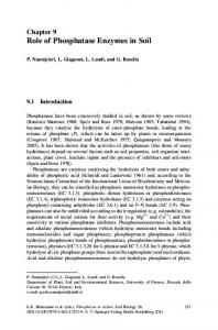 Role of Phosphatase Enzymes in Soil