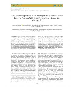 Role of Plasmapheresis in the Management of ... - Wiley Online Library