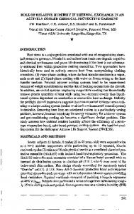 ROLE OF RELATIVE HUMIDITY IN THERMAL ...