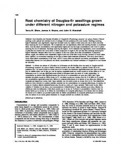 Root chemistry of Douglas-fir seedlings grown under different nitrogen ...