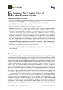 Root Exudation: The Ecological Driver of Hydrocarbon ... - MDPI