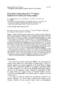 Root turnover and production by 14 C