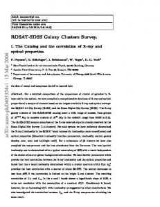 ROSAT-SDSS Galaxy Clusters Survey.