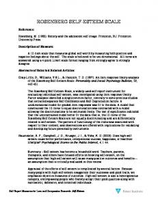 ROSENBERG SELF-ESTEEM SCALE