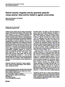 Rostral anterior cingulate activity generates posterior versus anterior ...