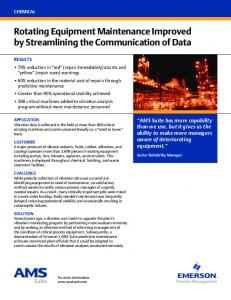 Rotating Equipment Maintenance Improved by Streamlining the ...