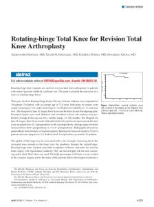 Rotating-hinge Total Knee for Revision Total Knee Arthroplasty