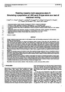 Rotating Massive Main-Sequence Stars II: Simulating a Population of ...