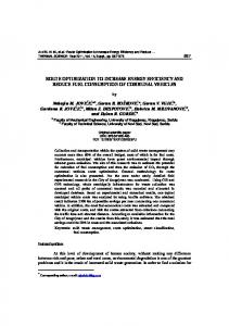 Route optimization to increase energy efficiency ... - Thermal Science