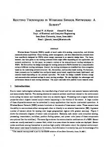 Routing Techniques in Wireless Sensor Networks: A Survey