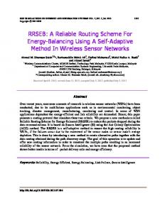 RRSEB: A Reliable Routing Scheme For Energy ... - Semantic Scholar