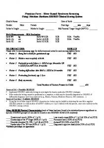 RSS Clinical Scoring System