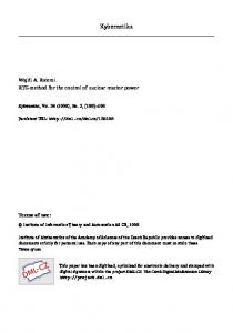 RTC-method for the control of nuclear reactor power