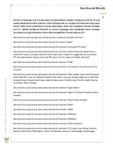 Rule Firewall Mikrotik