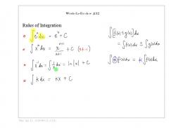 Rules of Integration