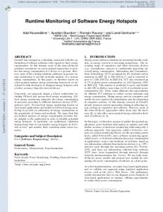 Runtime Monitoring of Software Energy Hotspots