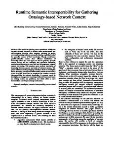 Runtime Semantic Interoperability for Gathering ... - Semantic Scholar