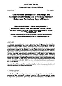 Rural farmers' perceptions, knowledge and management ... - CiteSeerX