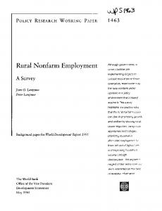 Rural Nonfarm Employment Although ... - Semantic Scholar