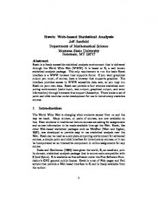 Rweb - Journal of Statistical Software