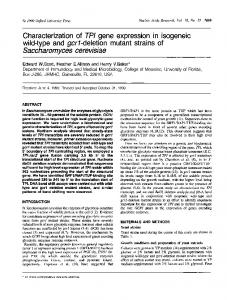 Saccharomyces cerevisiae - BioMedSearch