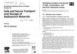 Safe and Secure Transport and Storage of