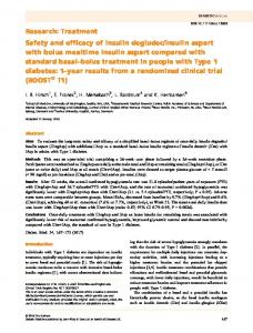 Safety and efficacy of insulin degludec/insulin aspart with bolus ...