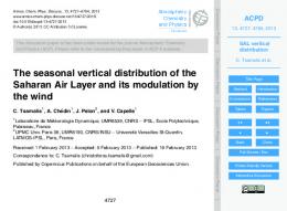 SAL vertical distribution