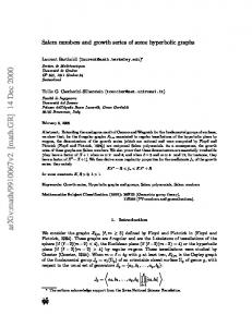 Salem numbers and growth series of some hyperbolic graphs