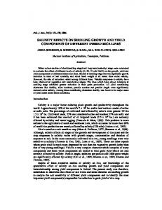 salinity effects on seedling growth and yield components of different ...