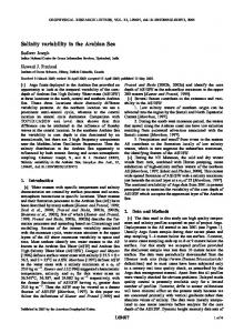 Salinity variability in the Arabian Sea - Wiley Online Library