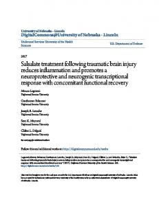 Salsalate treatment following traumatic brain injury reduces ...