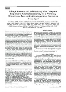 Salvage Pancreaticoduodenectomy After