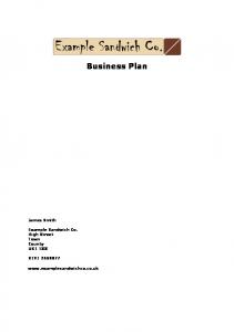 Sample business plan.