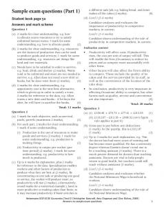 Sample exam questions (Part 1) - Pearson Schools