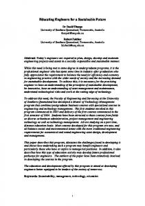 Sample paper for AaeE2004 - USQ ePrints