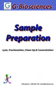 Sample Preparation Sample Preparation