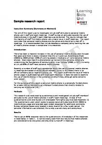 Sample Research Report (from RMIT)