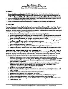 SAMPLE RESUME (Enhanced Chronological format)